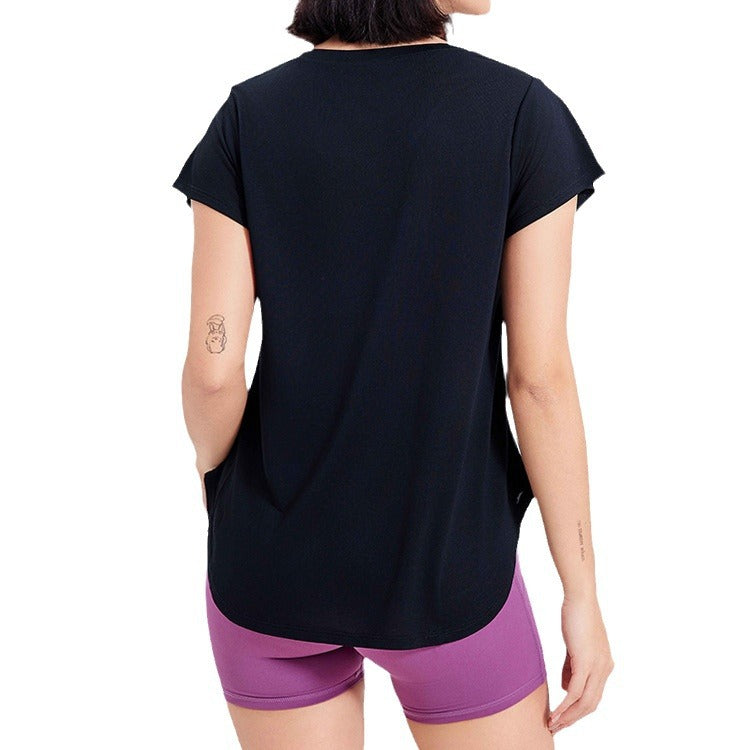 Women's Quick-Dry Running T-Shirt – Breathable Loose Fit Workout Top