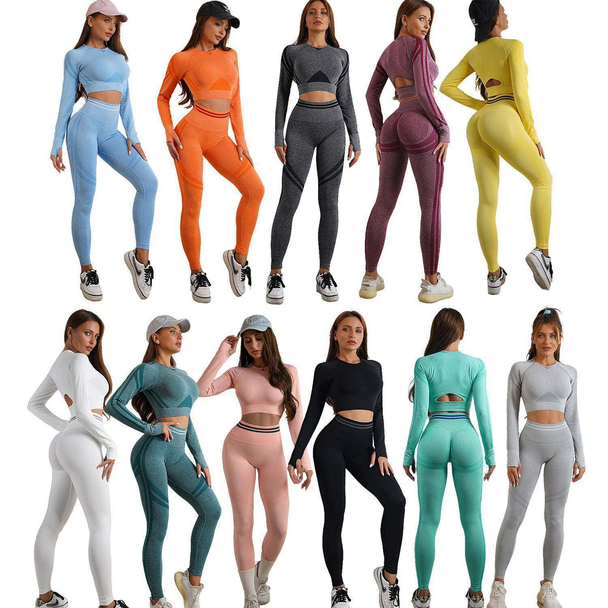 Women's Butt Lifting Yoga Set – Breathable Activewear for Gym & Yoga