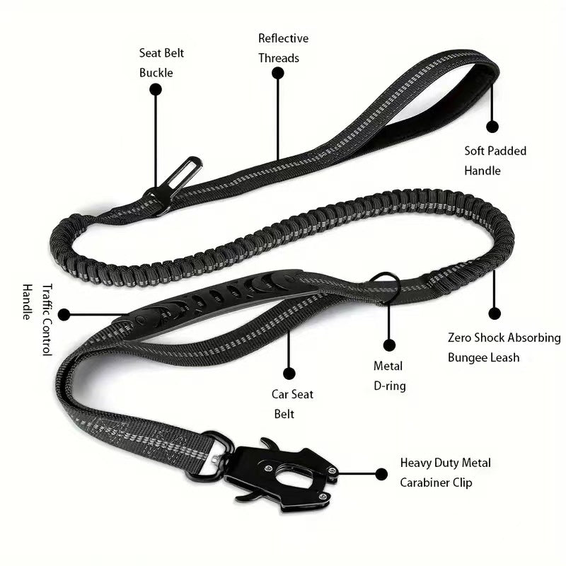 Pet Products Dog Frog Buckle Tactical Leash Dog Rope Large