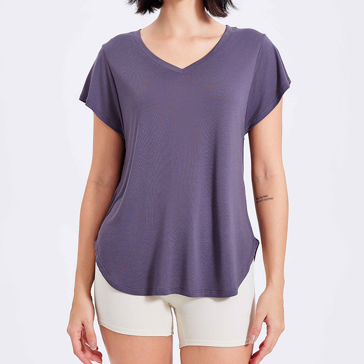 Women's Quick-Dry Running T-Shirt – Breathable Loose Fit Workout Top