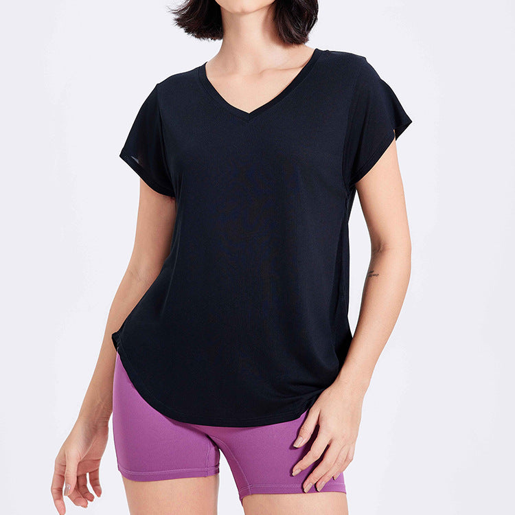 Women's Quick-Dry Running T-Shirt – Breathable Loose Fit Workout Top