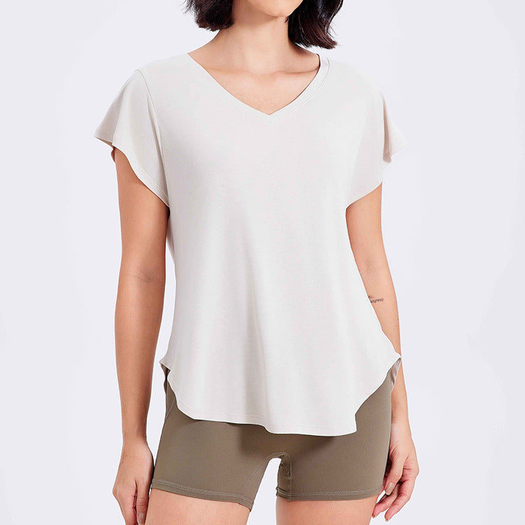 Women's Quick-Dry Running T-Shirt – Breathable Loose Fit Workout Top